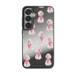 Poodle - Samsung Galaxy S25 Case, Elite Mirror Dark (Magnetic) / Silver
