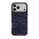 Drifting Shores - Line Art iPhone 17 Pro Max Case, Elite Dark (MagSafe) / Silver