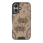 Cancer - iPhone 16 Plus Case, Elite Dark (MagSafe) / Silver / Beige