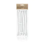 Helkurkleepsud jalgrattale BOOKMAN Reflective Stickers for Bicycles, White Bone