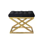 Pouf Hanah Home Capraz, kuld Must, 50 x 42 x 40