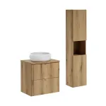 60 cm m&ouml;&ouml;blikomplekt koos lauaplaadiga, lauaplaadile paigaldatava &bdquo;Wiki&ldquo; valamu ja k&otilde;rge kapiga &bdquo;set-noa b oak 60cm s un wiki sw hc&ldquo;