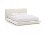 Velvet Bed With Headboard, "Linea", 204x225x98 Made in Europe