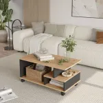 Kohvilaud, Hanah Home, tamm Antratsiit, 90 x 42,5 x 51