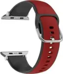 Apple Watch Silico Leather 42/44/45/49mm Red-Black Box