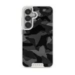 Night Black Camouflage - Samsung Galaxy S25 Plus Case, Elite Light (Magnetic) / Silver