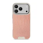 Pink Croco - iPhone 17 Pro Case, Elite Light (MagSafe) / Silver