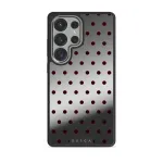 Red Velvet - Samsung Galaxy S25 Ultra Case, Elite Mirror Dark (Magnetic) / Silver