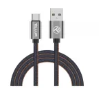 Telluri andmekaabel, USB-t&uuml;&uuml;pi C, 1 m denim