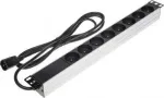 &bdquo;Delta&ldquo; 19-tolline 1U toiteriba, 8x 230 V PL (PD-8/RACK/IEC)