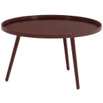 MESA SIDE TABLE XL 39xO78 CM WOOD BURGUNDY RED [fsc]