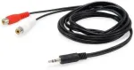 Jack 3,5 mm &ndash; 2x RCA, 2,5 m, must (147093)