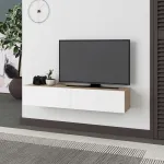 TV-alus, Hanah Home, safiirtamm, valge, 135 x 25 x 31,7