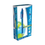 Papermate FlexGrip Ultra RT sinine kl&otilde;psuga pastapliiats, keskmine, 12 tk