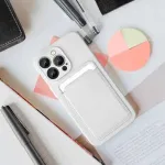 "Card Silicone Case iPhone 15 Pro Max" White