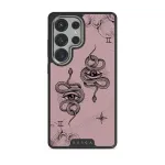 Gemini - Samsung Galaxy S25 Ultra Case, Elite Dark (Magnetic) / Silver / Pink