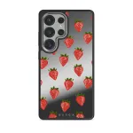 Strawberry Girl - Samsung Galaxy S25 Ultra Case, Elite Mirror Dark (Magnetic) / Silver