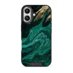 Emerald Pool - Elegant iPhone 17 Case, Elite Dark (MagSafe) / Silver