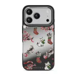 Merry Kitty - iPhone 17 Pro Case, Elite Mirror Dark (MagSafe) / Silver