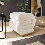 Pouf, Hanah Home, Sally, kreem, 40 x 42 x 42
