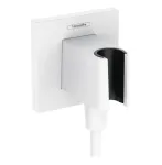 Hansgrohe Fixfit seina-du&scaron;iliitmik koos kinnitusega, mattvalge, 26889700