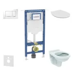 Geberit Duofix paigaldusmooduli komplekt, Alpha WC koos kaanega ja Sigma30 loputusnupuga, valge/kroomitud SANI11CD3118