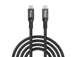 "Equip USB-C 4.0-C kaabel, 80 Gbps, PD 240 W, metallist korpus, 1,20 m, must"