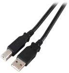 "EFB USB 2.0 &uuml;henduskaabel A-B, mees-naine, 3 m, must, klassikaline"