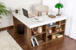 &Otilde;pilaud, Hanah Home, Venezia p&auml;hklipuu, valge, 130 x 72 x 120