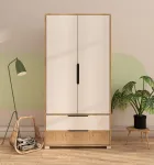 Riidekapp, Hanah Home, safiirtamm, valge, 90 x 183 x 45