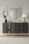 Konsool, Hanah Home, antratsiithall/kuldne, 150 x 75 x 32