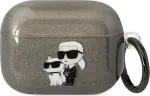 Gliter Karl&Choupette AirPods pro cover black
