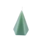Candle pyramid green 12x7x7cm