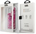 "KLHCP12SROPI Liquid Glitter Charms Cover iPhone 12 Mini" Pink