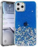 "Glue Glitter Back Case iPhone 13 Pro Max" Blue