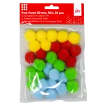 Karvapallid College 20mm 30tk assortii