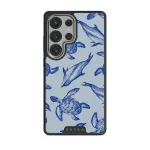 Aquatic Dance - Samsung Galaxy S25 Ultra Case, Elite Dark (Magnetic) / Silver