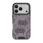 Cancer - iPhone 17 Pro Case, Elite Dark (MagSafe) / Silver / Purple