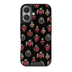 Sworn Hearts - iPhone 16 Plus Case, Elite Dark (MagSafe) / Silver