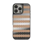 Golden Sand - iPhone 16 Pro Case, Elite Mirror Dark (MagSafe) / Silver