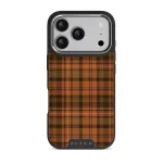 Autumn Plaid - iPhone 17 Pro Case, Elite Dark (MagSafe) / Silver