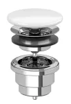 Universaalne p&otilde;hjaventiil VILLEROY & BOCH, valge, keraamiline 68080001 (68350001)