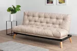 3-kohaline diivanvoodi, Hanah Home, Saki , kreemjas, 185 x 82 x 120