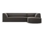 Velvet Modular Right Corner Sofa, "Siena", 4 Seats, 273x180x69 Made in Europe