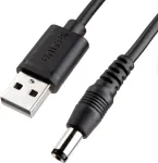 &bdquo;Unitek&ldquo; USB-A &ndash; DC 5,5 mm USB-kaabel, 1,5 m, must (Y-C4046BK)