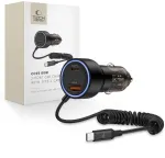 &bdquo;Tech-Protect&ldquo; laadija TECH-PROTECT CC05 2-PORT CAR CHARGER PD60W + KAABEL MUST