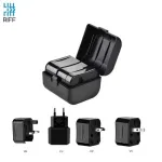 Multi adapter UK 3-pin - Euro 2pin - US (USA) - Asian + Carrying case