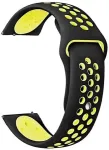 Sport Silicone Strap 22mm Black/Yellow