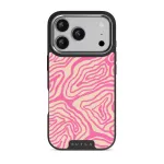 Pink Shores - iPhone 17 Pro Case, Elite Dark (MagSafe) / Silver