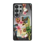 Honolulu - Samsung Galaxy S25 Ultra Case, Elite Mirror Dark (Magnetic) / Silver
